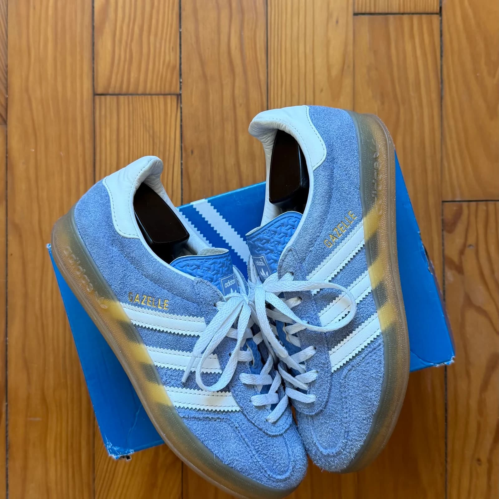 Adidas Originals Gazelle Indoor - Light Blue / White