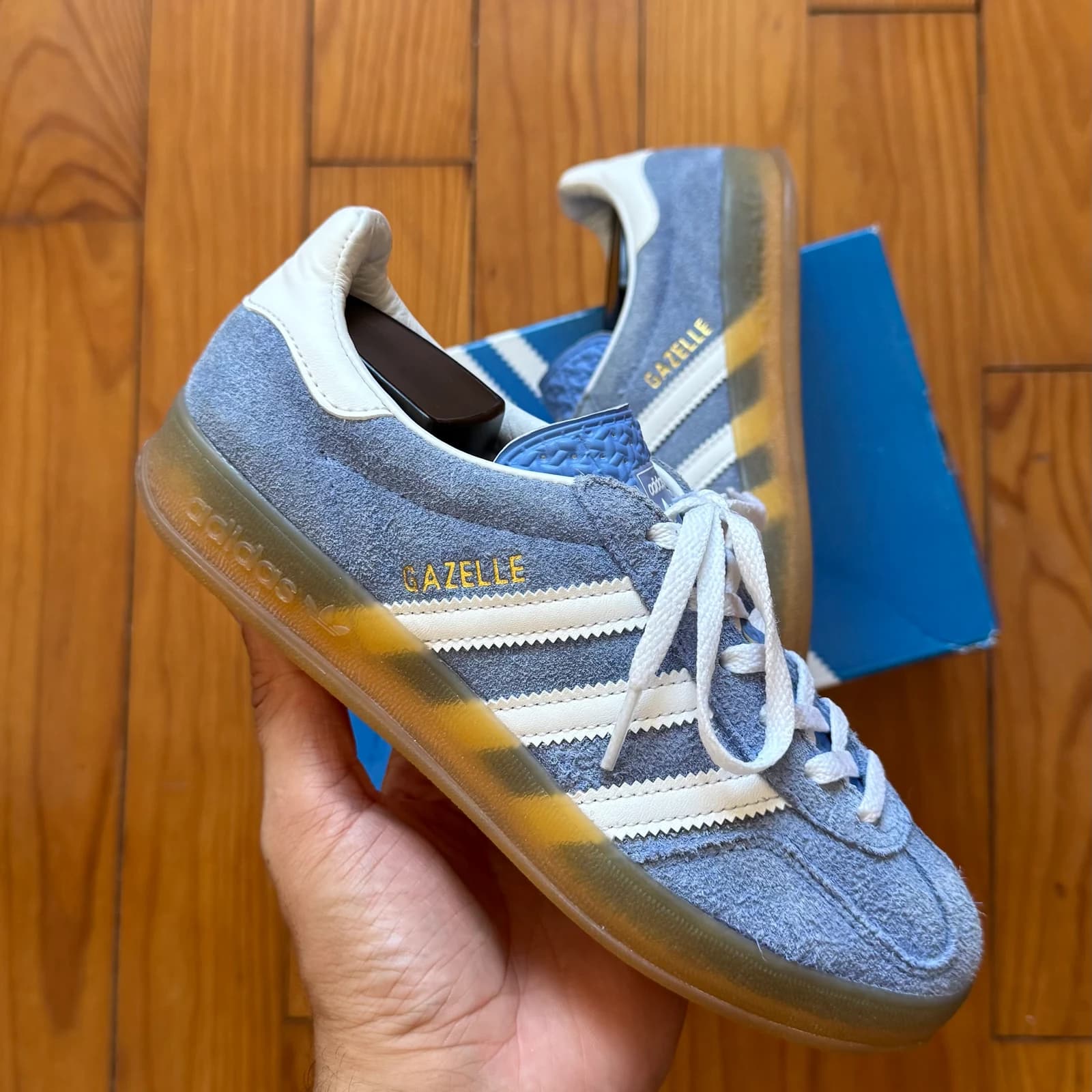 Adidas Originals Gazelle Indoor - Light Blue / White