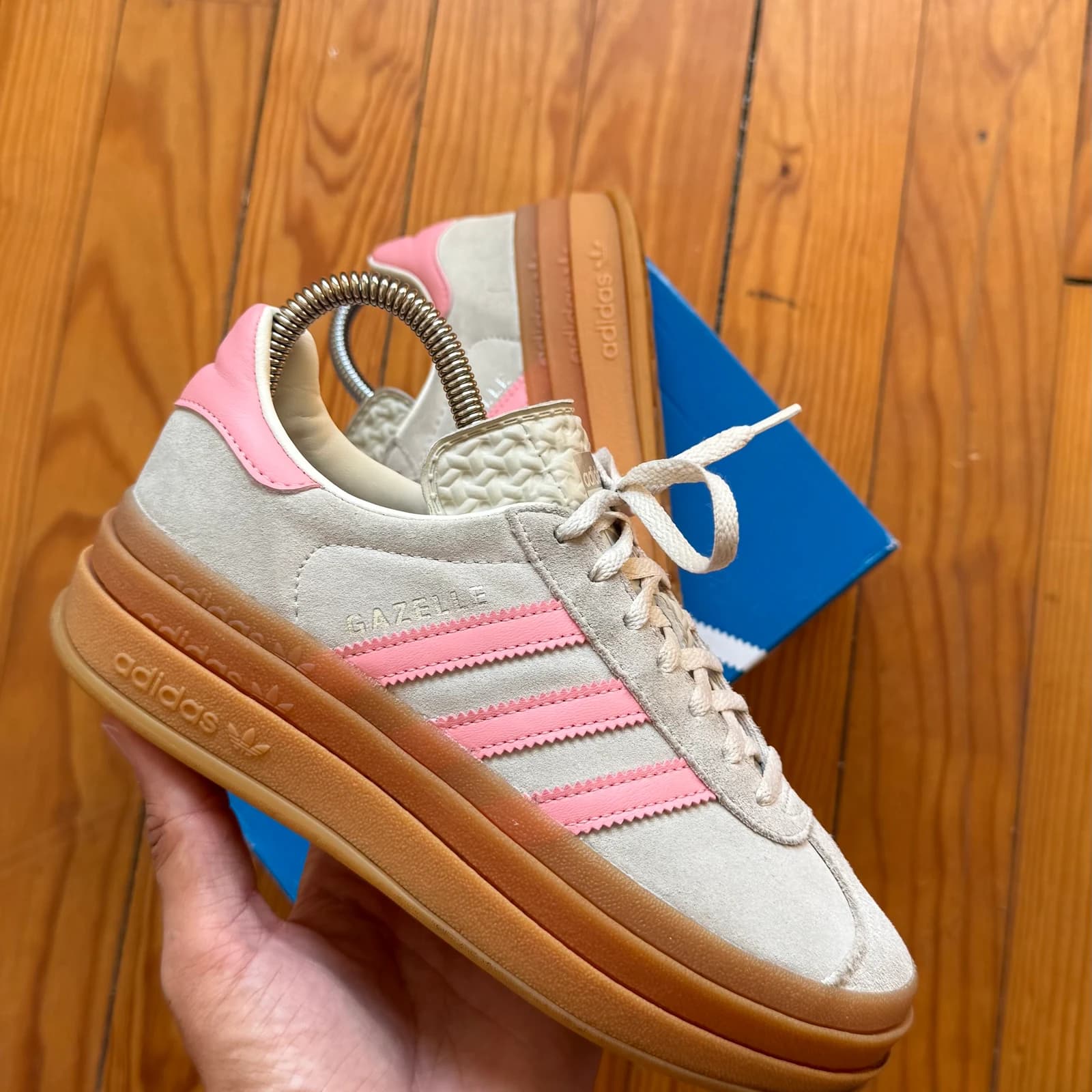 Adidas Originals Gazelle Bold - Cream / Pink