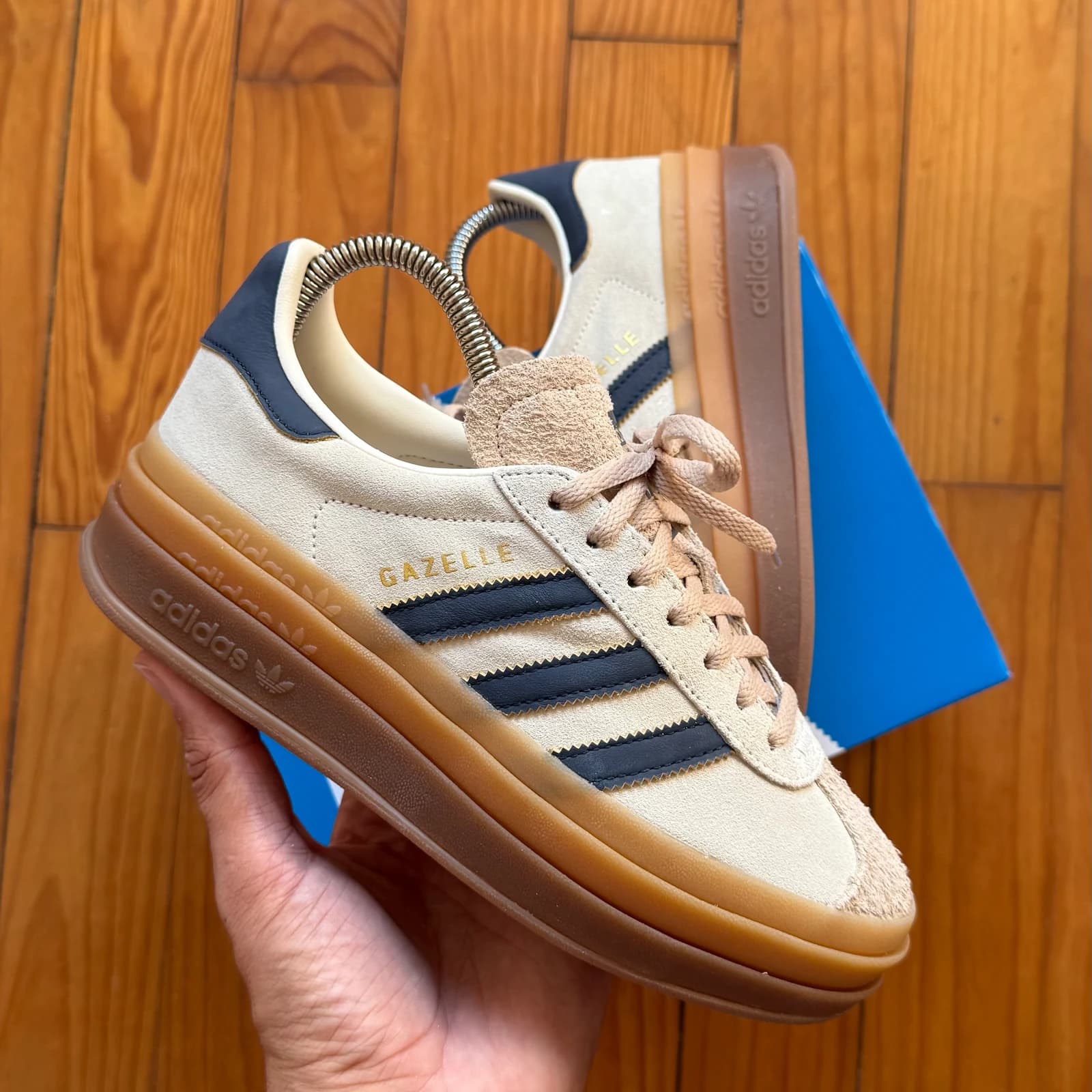 Adidas Originals Gazelle Bold W - Wonder Beige / Night Indigo